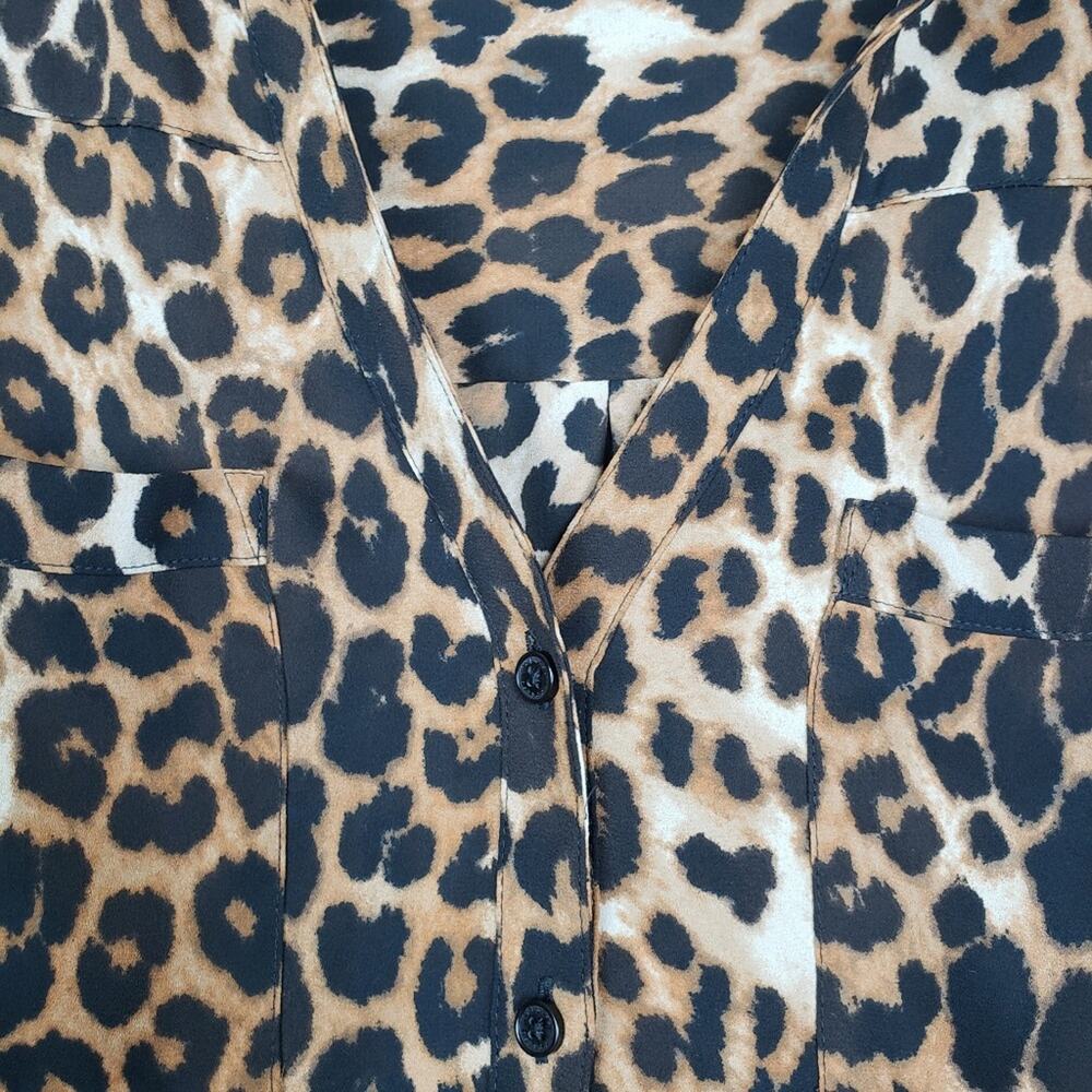 Express | Portofino Animal Printed Blouse in size SMALL - Picture 5 of 5